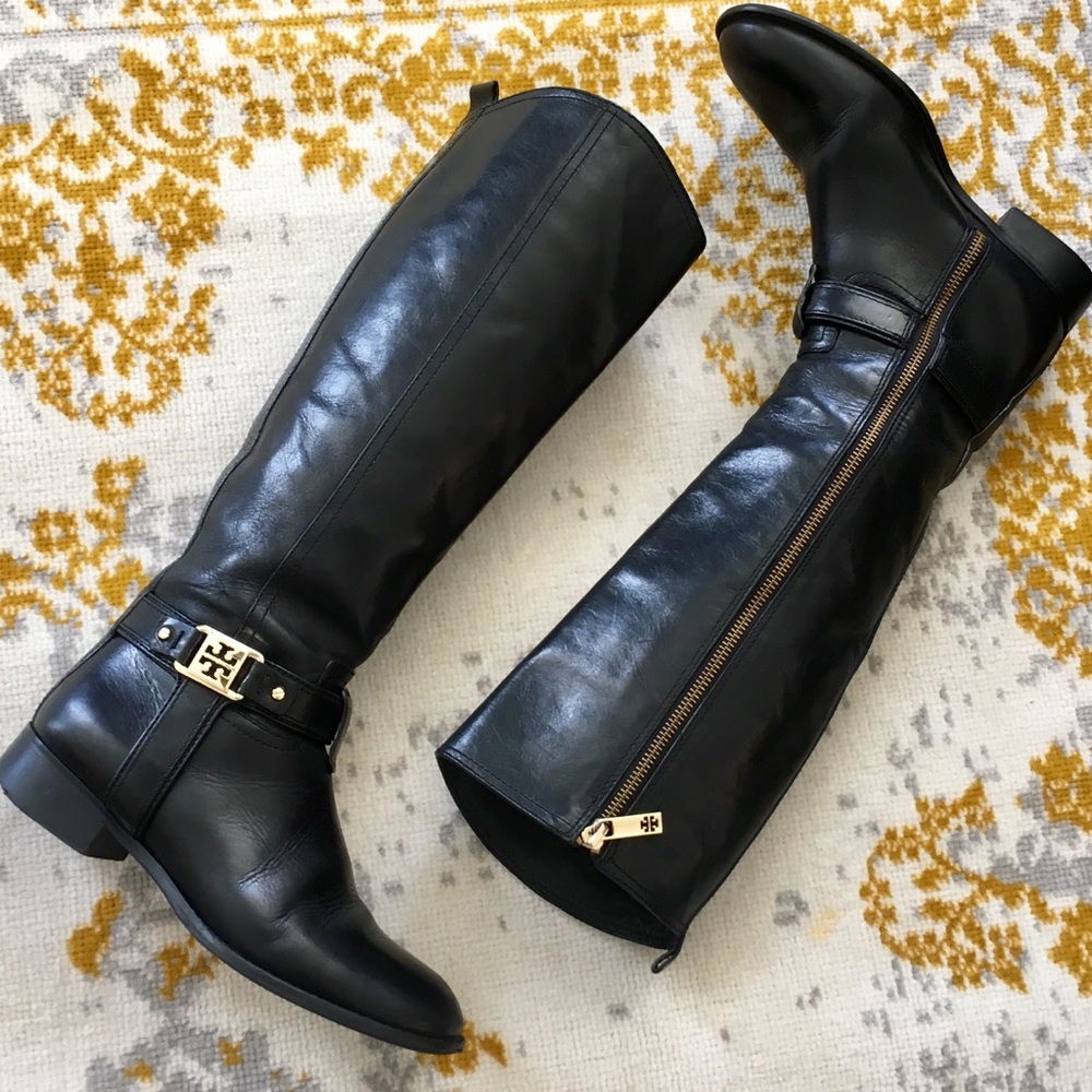 Tory Burch Riding Boots 6 Black Bristol Amanda